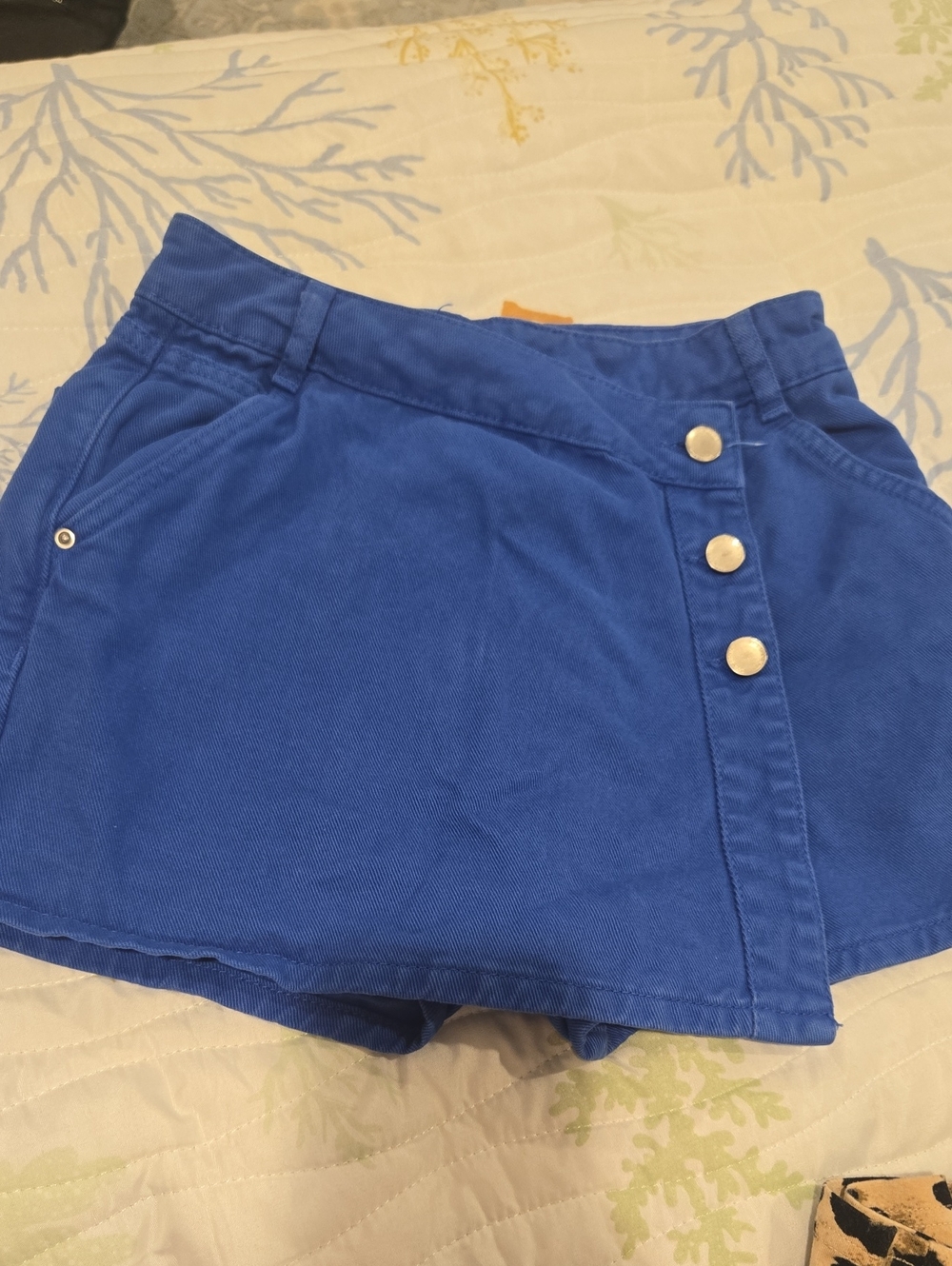Women’s Royal Blue Button-Front Skort